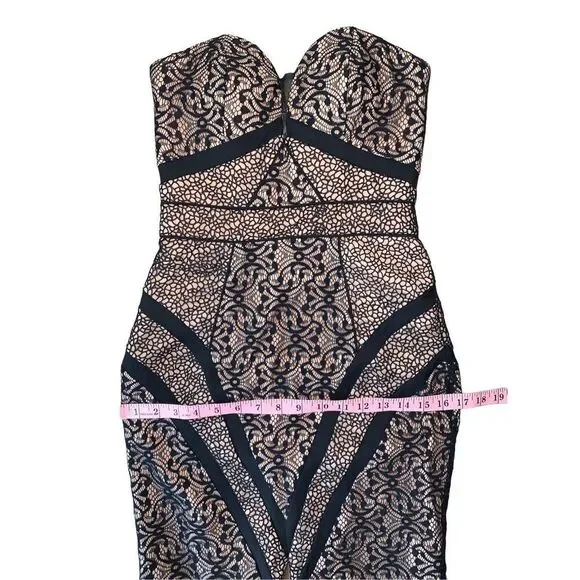 Bariano Australia Lace Overlay Formal Gown Size 2 - Picture 10 of 13